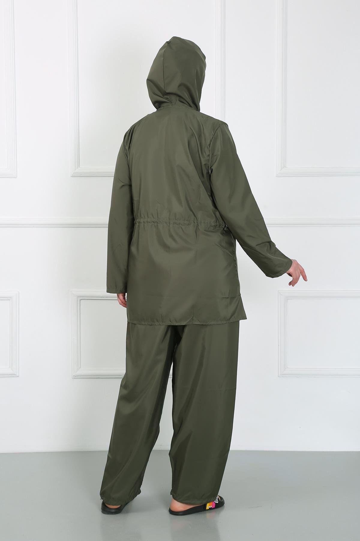 Akbeniz Büyük Beden Tesettür Büyük Mayo Haki 44010