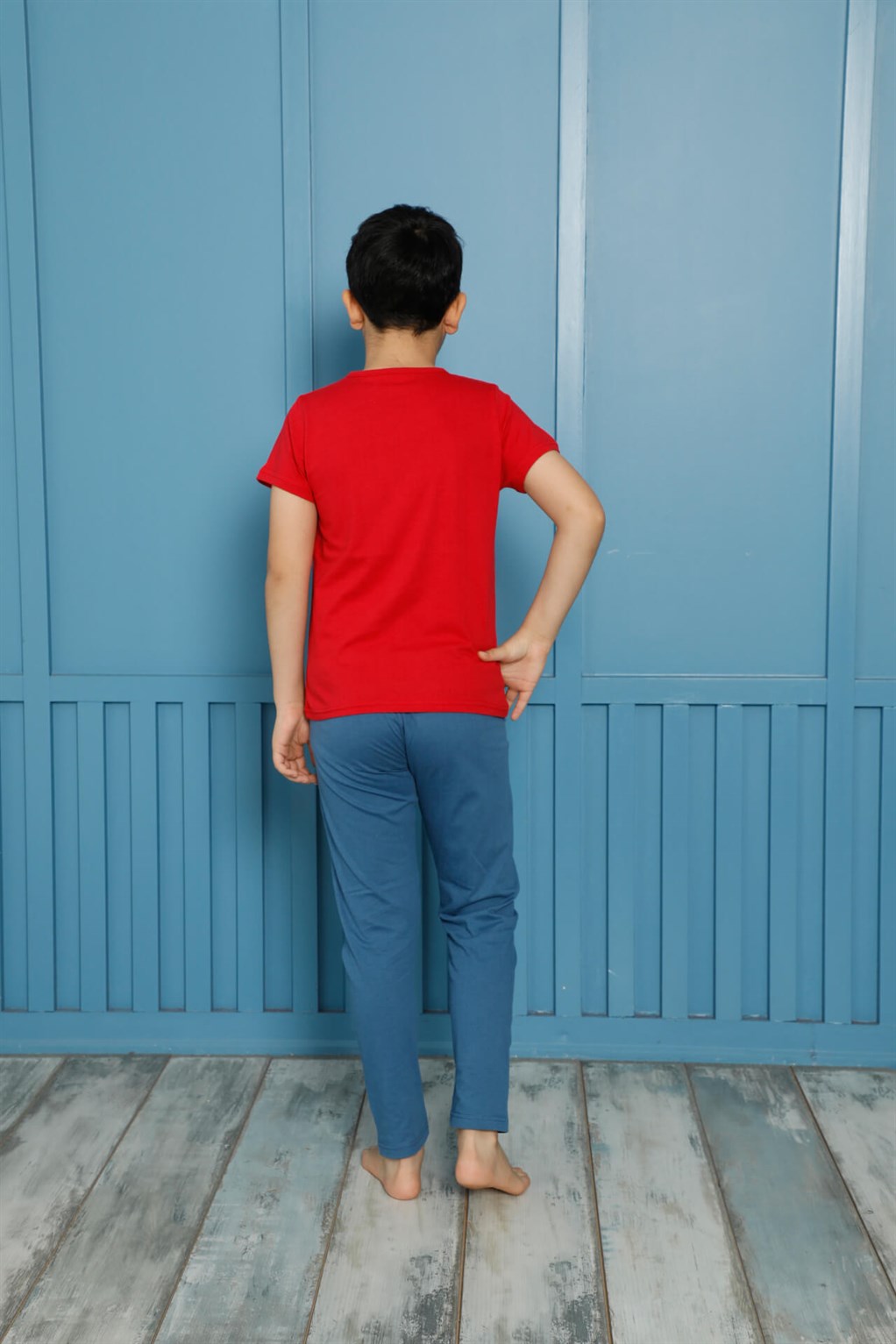 Akbeniz Çocuk Pamuk Kısa Kollu Pijama Takımı 20591K