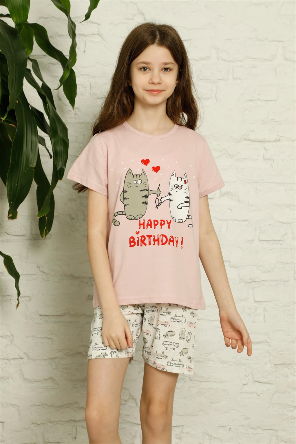 Akbeniz Çocuk Pamuk Şortlu Pijama Takımı 4628