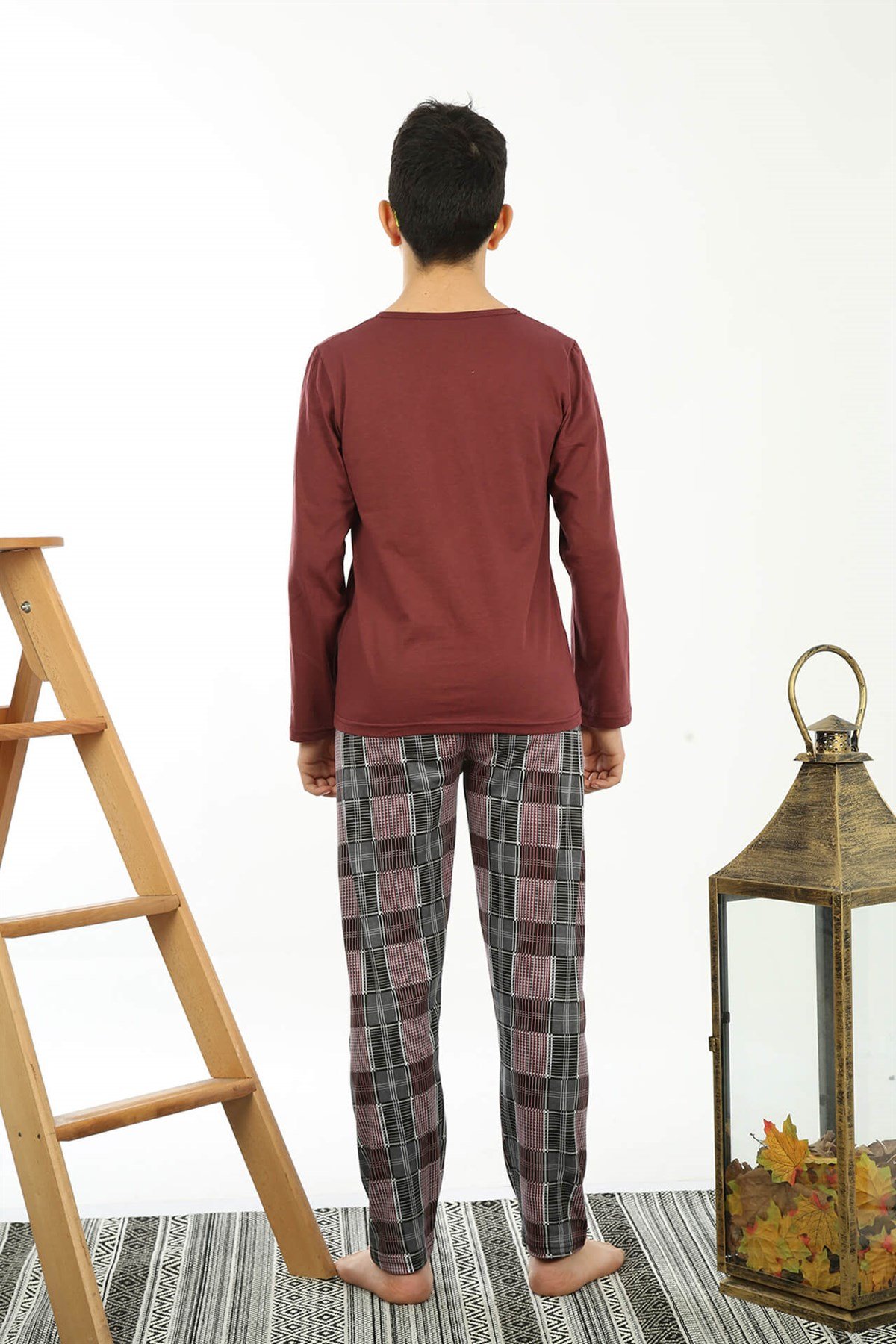 Akbeniz Çocuk Pamuk Uzun Kollu Pijama Takımı 4555
