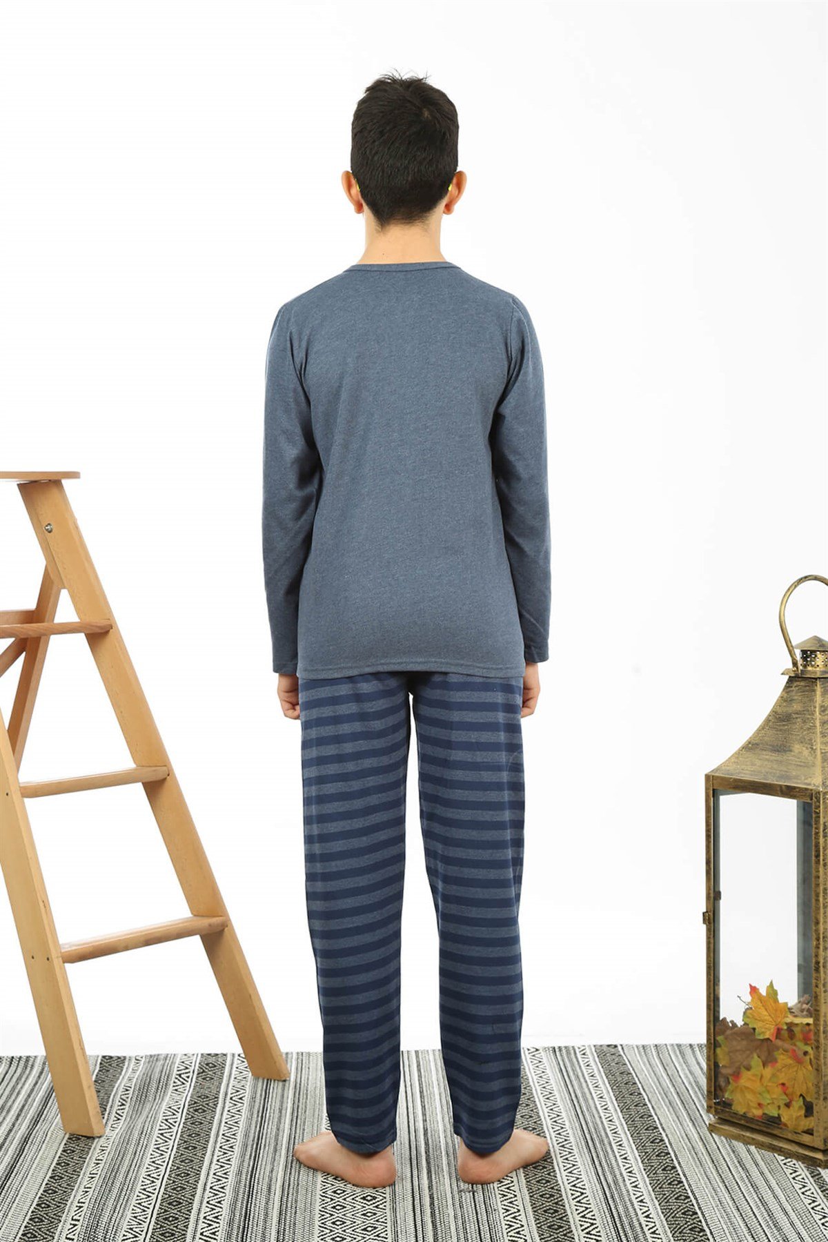 Akbeniz Çocuk Pamuk Uzun Kollu Pijama Takımı 4558