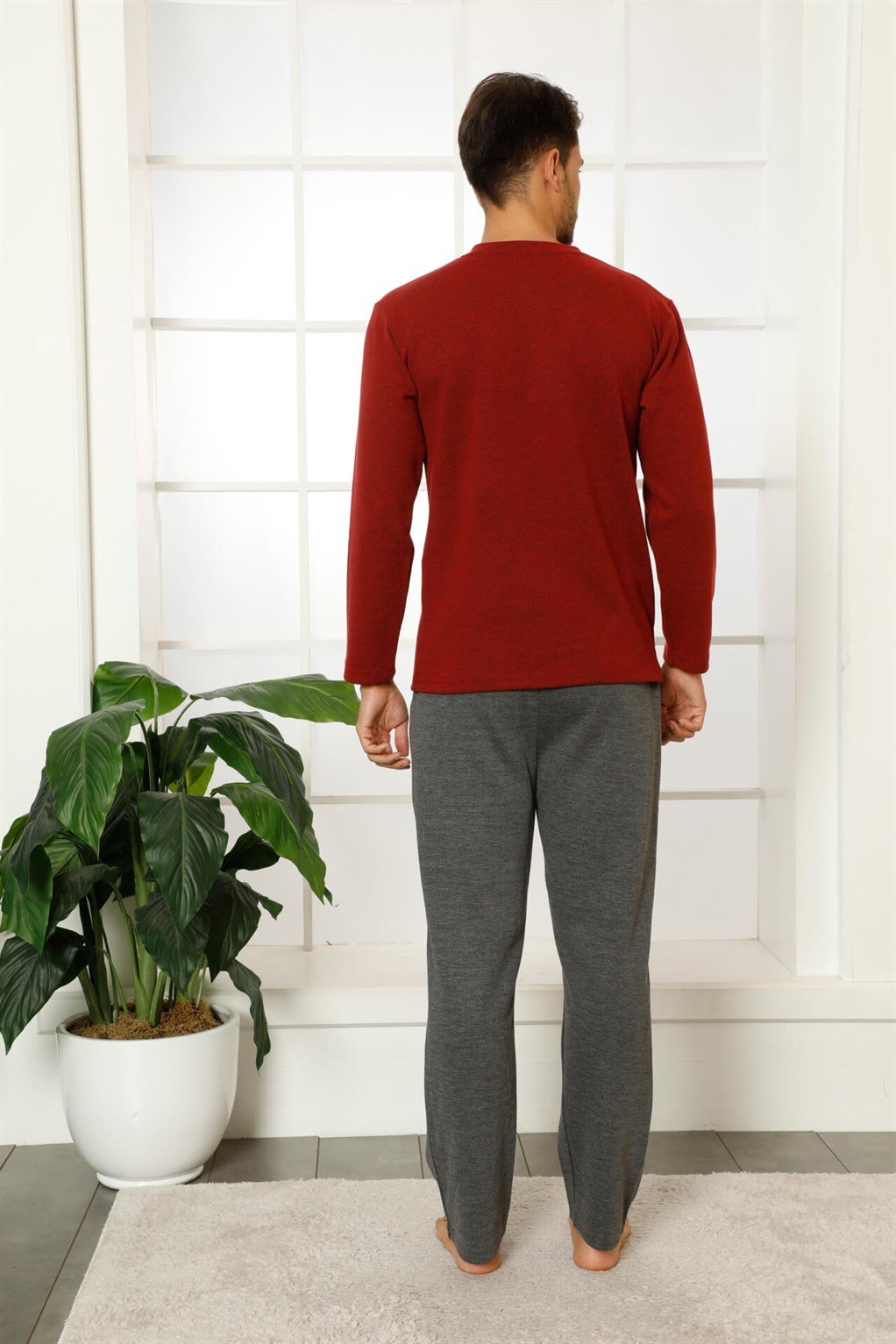 Akbeniz Erkek %100 Pamuk Cepli Uzun Kollu Pijama Takımı 6762