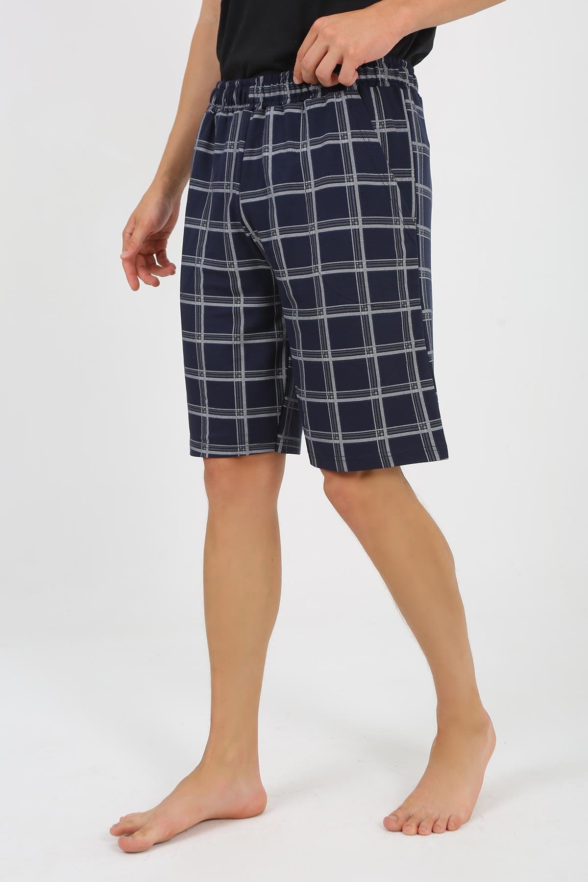 Akbeniz Erkek 2 İplik Penye Tek Alt Şort Lacivert 27550