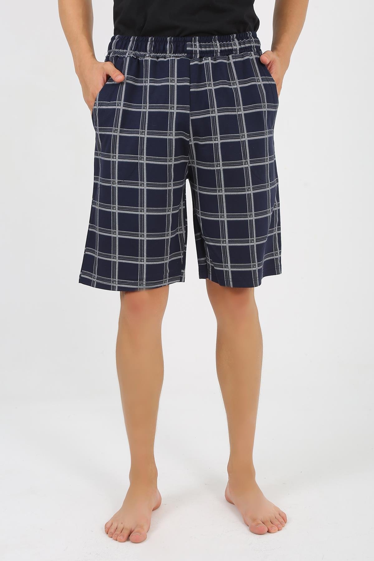 Akbeniz Erkek 2 İplik Penye Tek Alt Şort Lacivert 27550