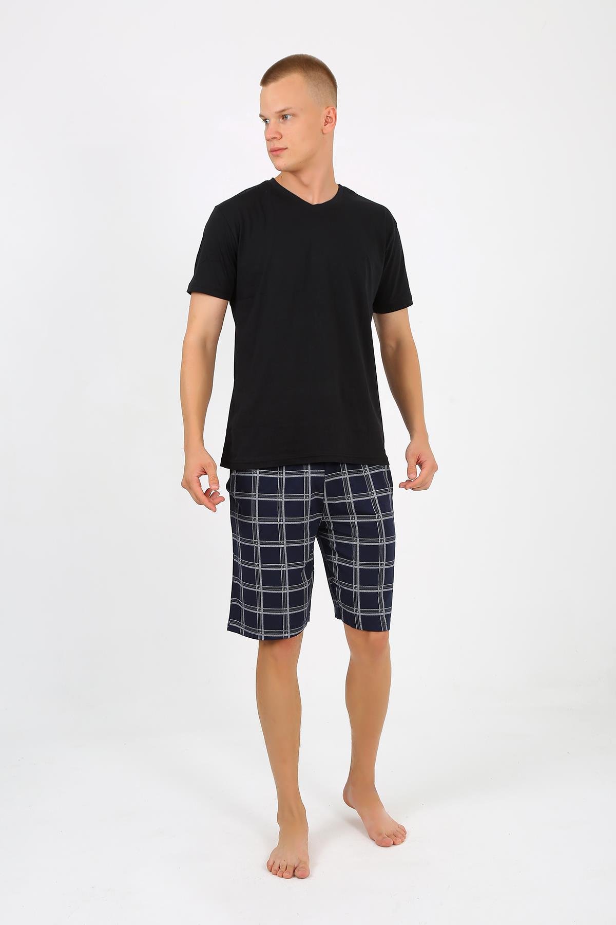 Akbeniz Erkek 2 İplik Penye Tek Alt Şort Lacivert 27550