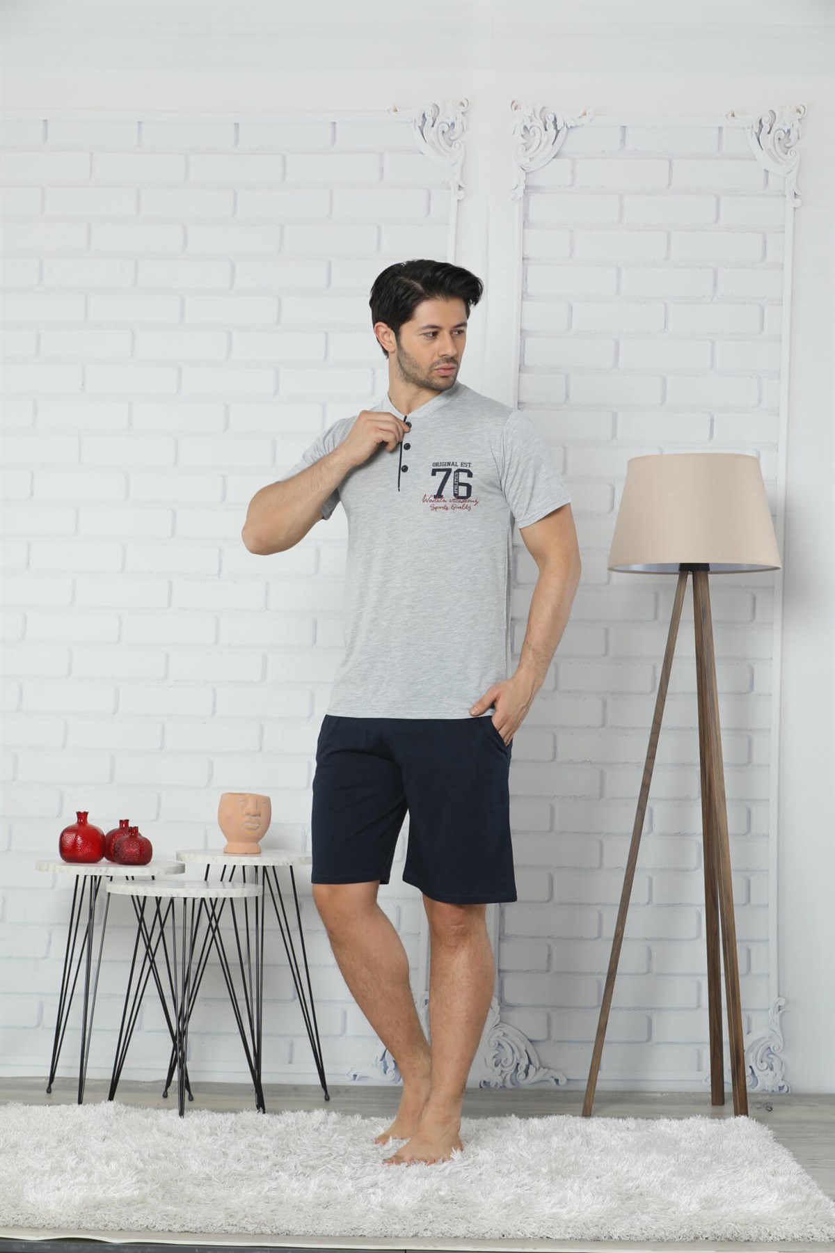 Akbeniz Erkek 3'lü Pijama Takım 6530