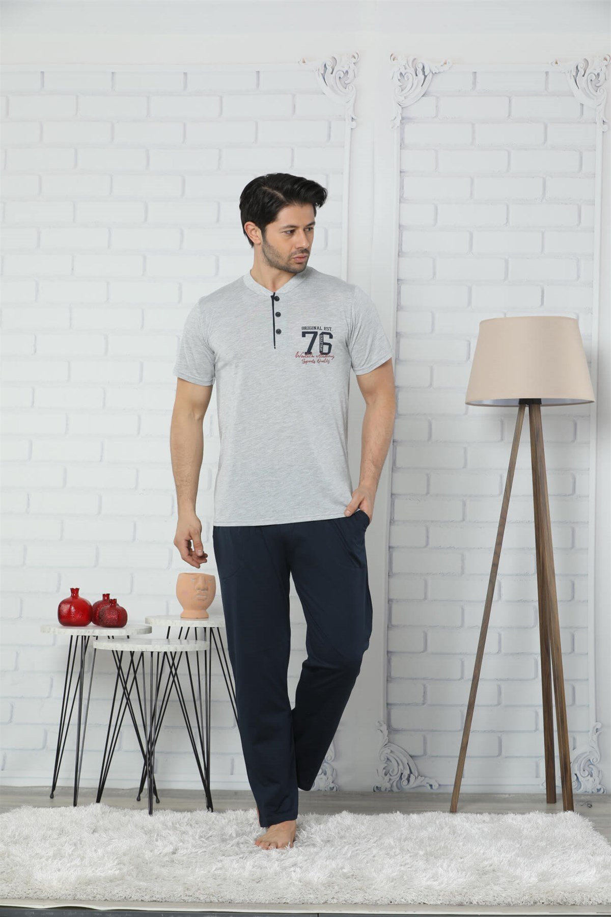 Akbeniz Erkek 3'lü Pijama Takım 6530