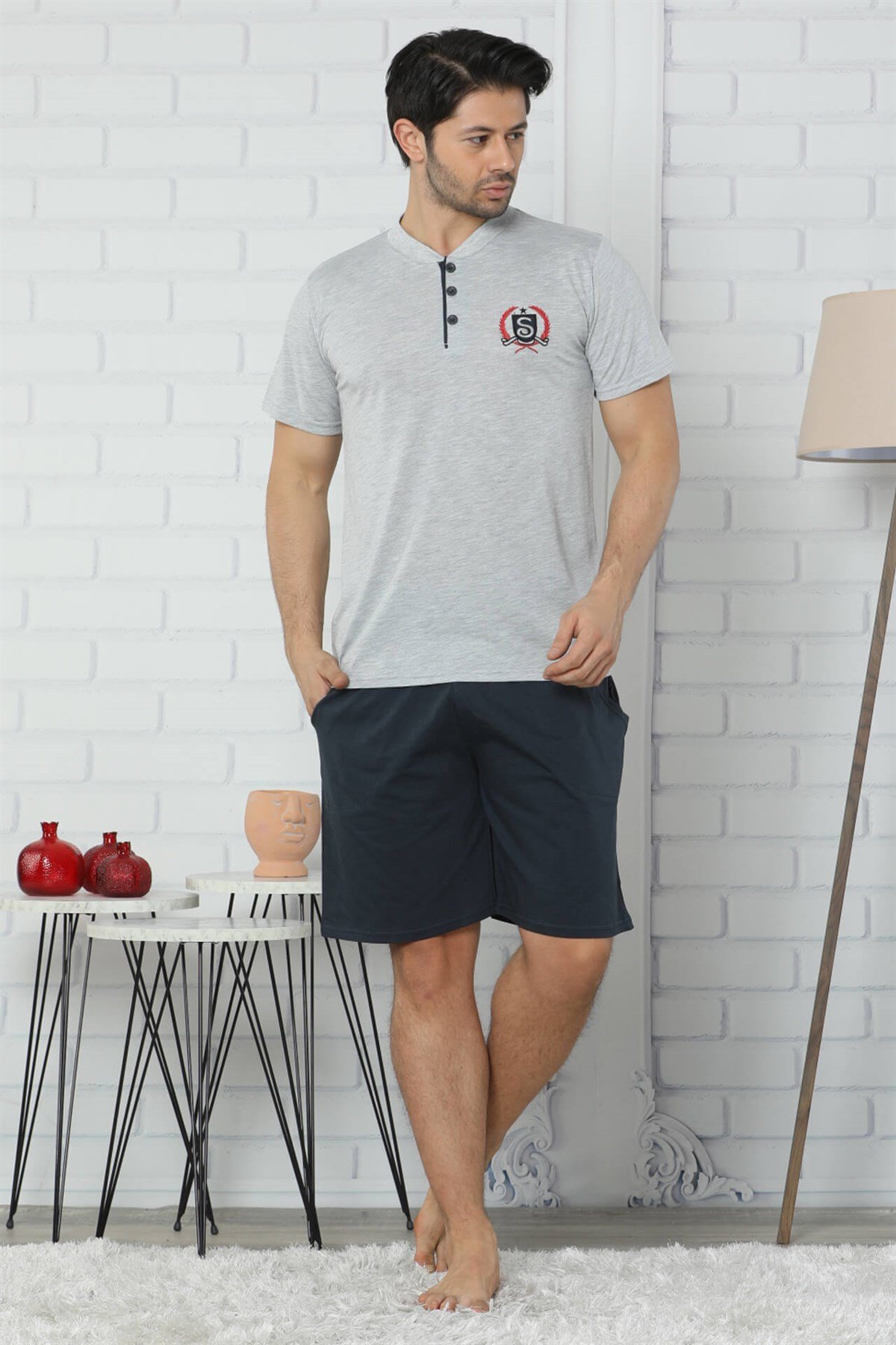Akbeniz Erkek 3'lü Pijama Takım 6532