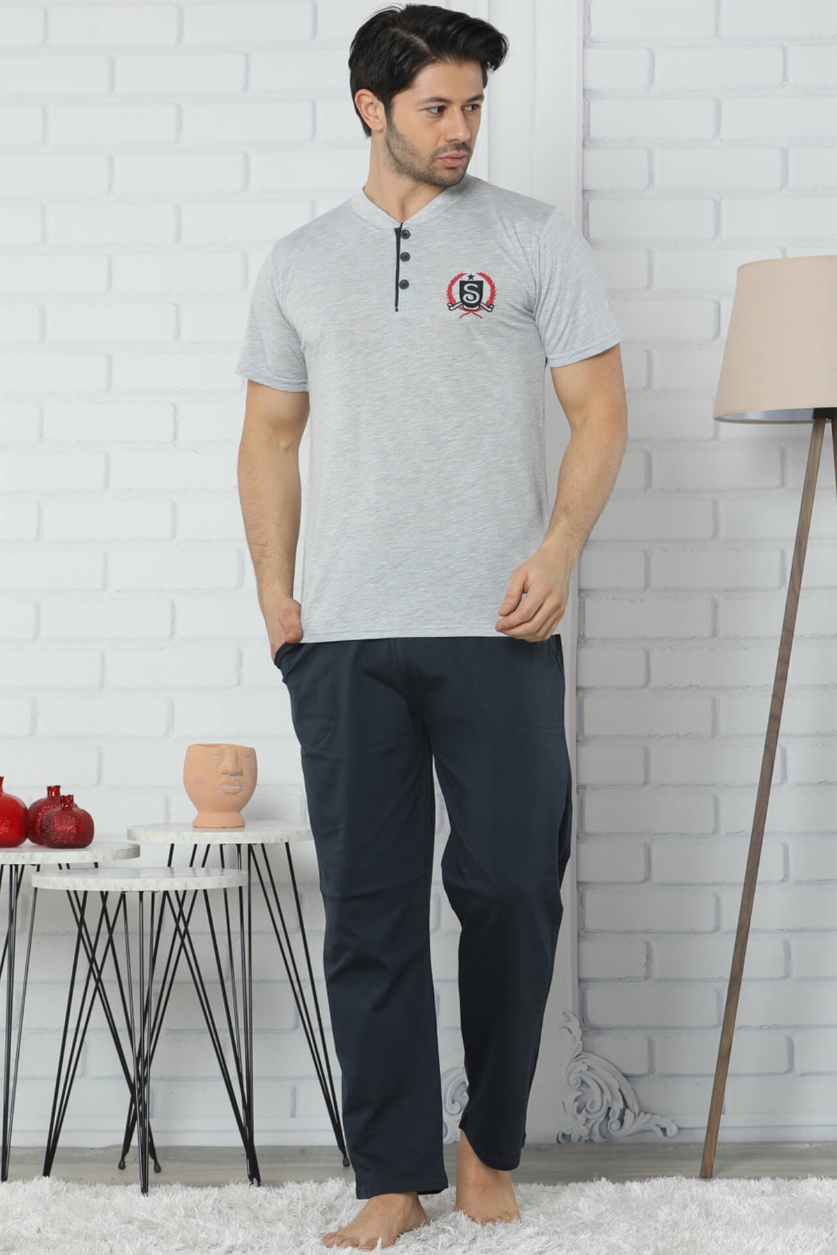 Akbeniz Erkek 3'lü Pijama Takım 6532