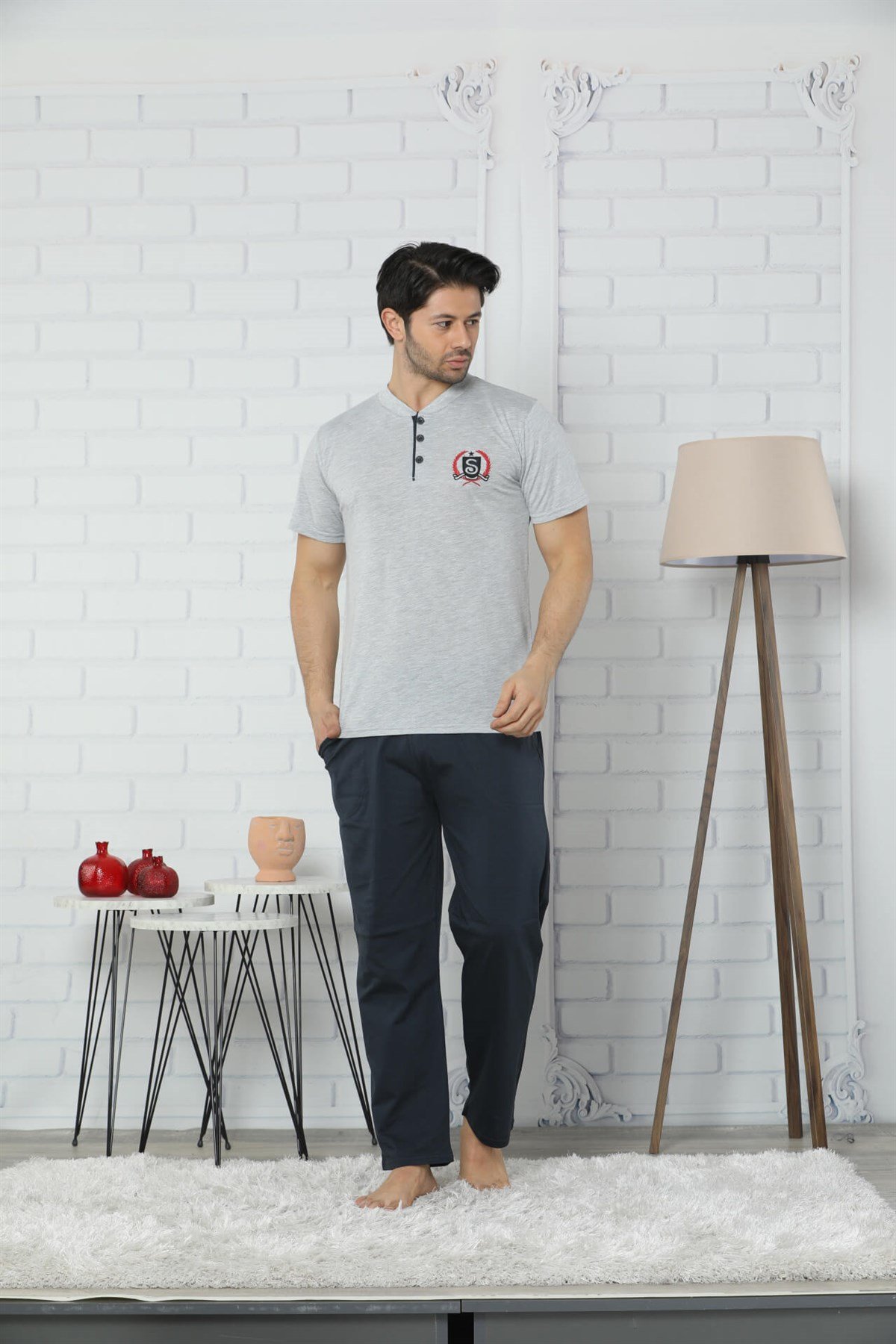 Akbeniz Erkek 3'lü Pijama Takım 6532