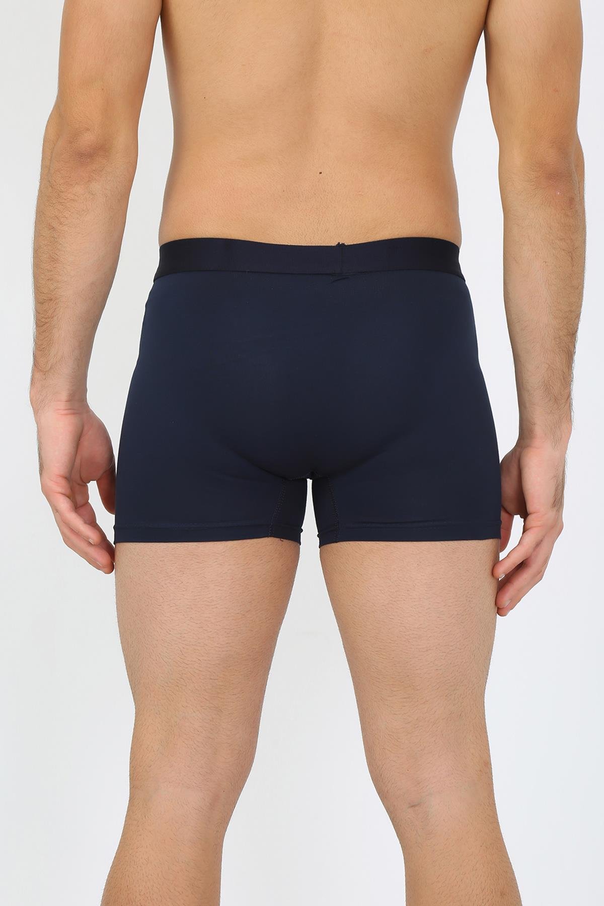 Akbeniz Erkek Büyük Beden Pamuk Likralı Boxer Lacivert 40134