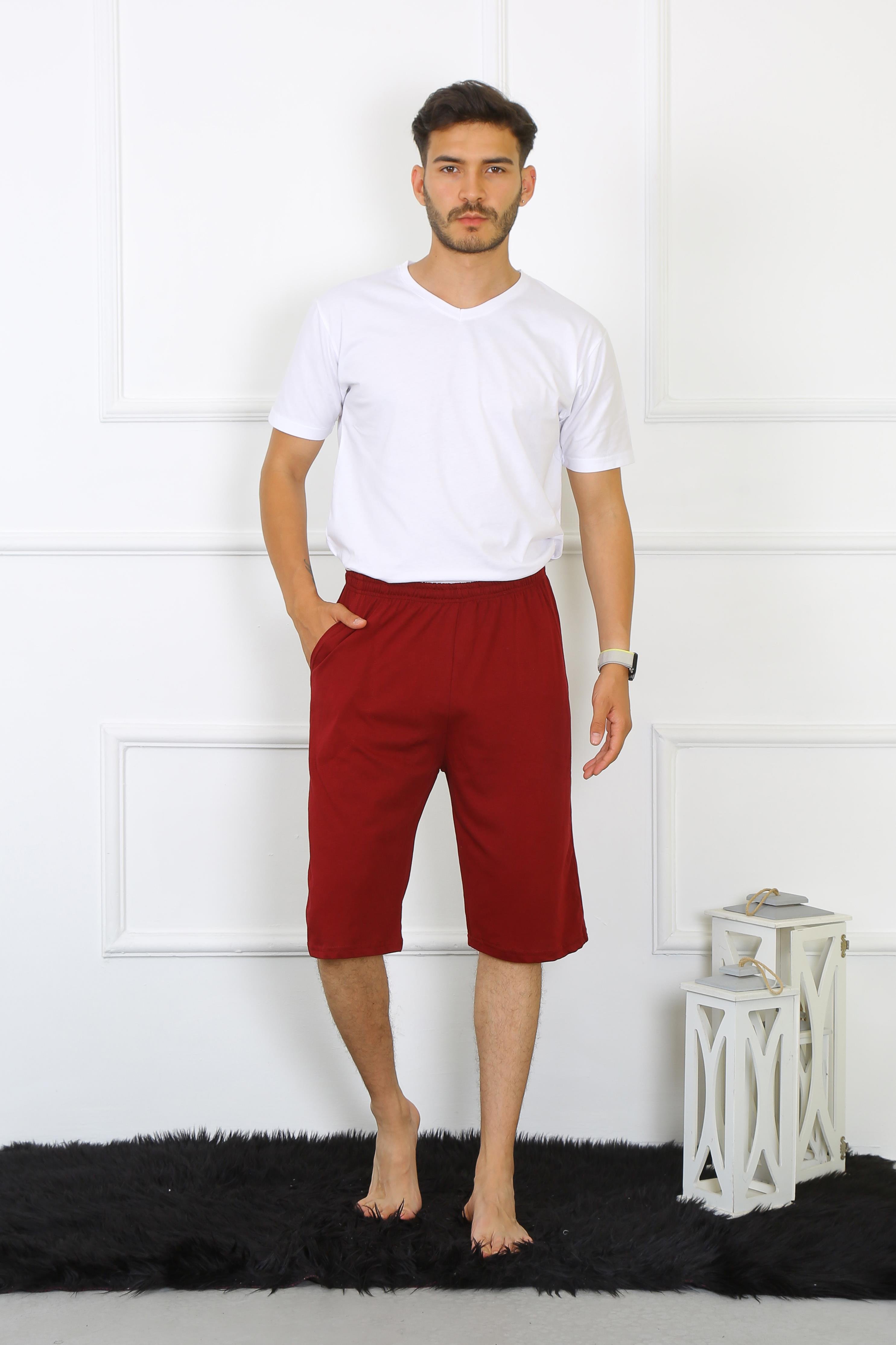 Akbeniz Erkek Cepli Pamuk Lakost Kapri Bordo 27554