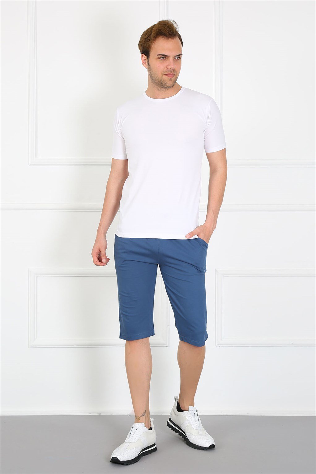 Akbeniz Erkek Cepli Pamuk Lakost Kapri 6803