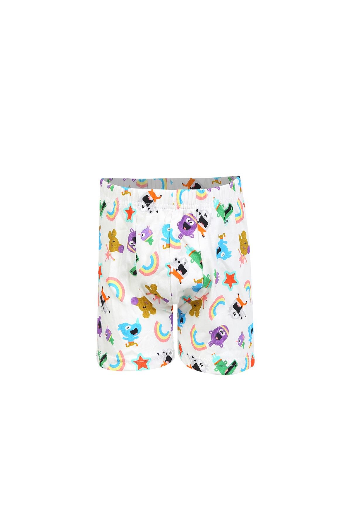 Akbeniz Erkek Çocuk 3'lü Beyaz Boxer 