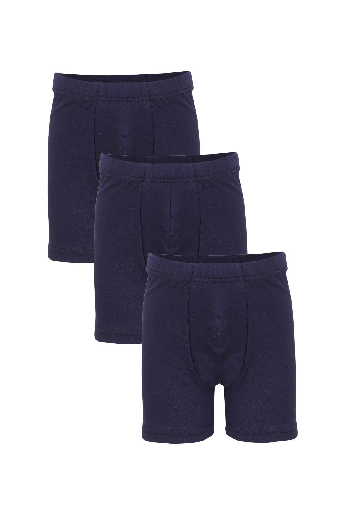 Akbeniz Erkek Çocuk 3'lü Lacivert Boxer