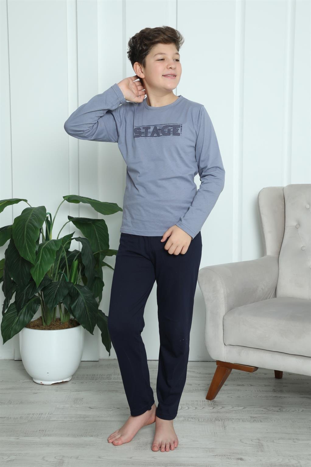 Akbeniz Erkek Çocuk Penye Pijama Takım 20411