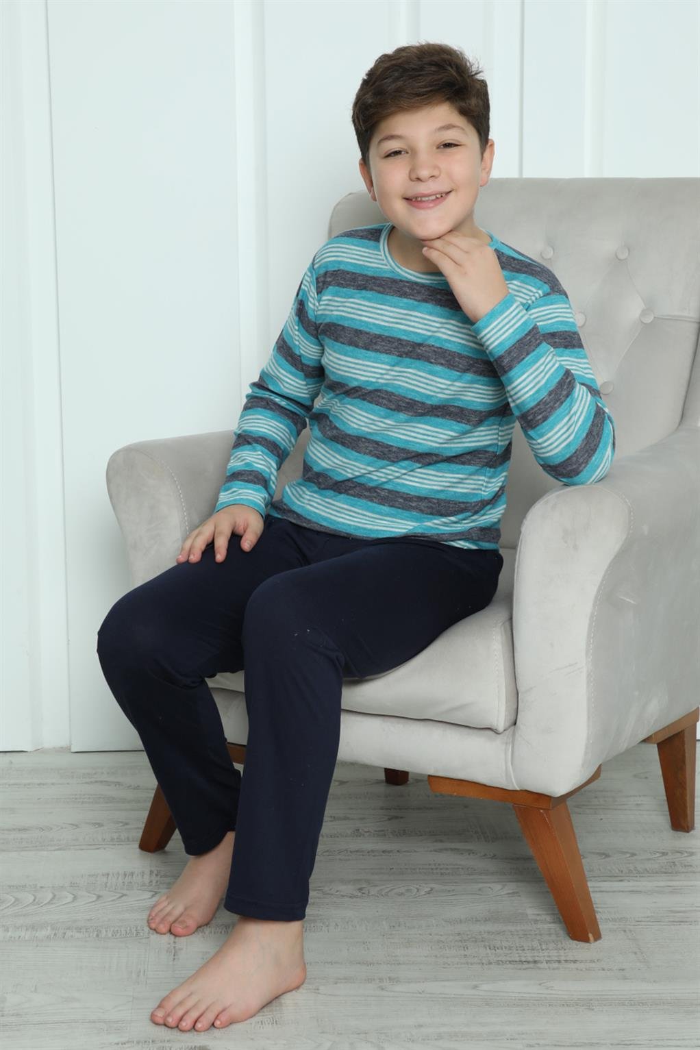 Akbeniz Erkek Çocuk Penye Pijama Takım 20413