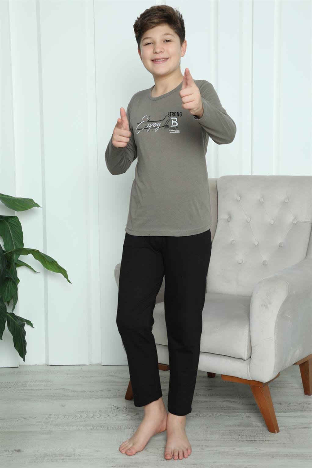 Akbeniz Erkek Çocuk Penye Pijama Takım 20418