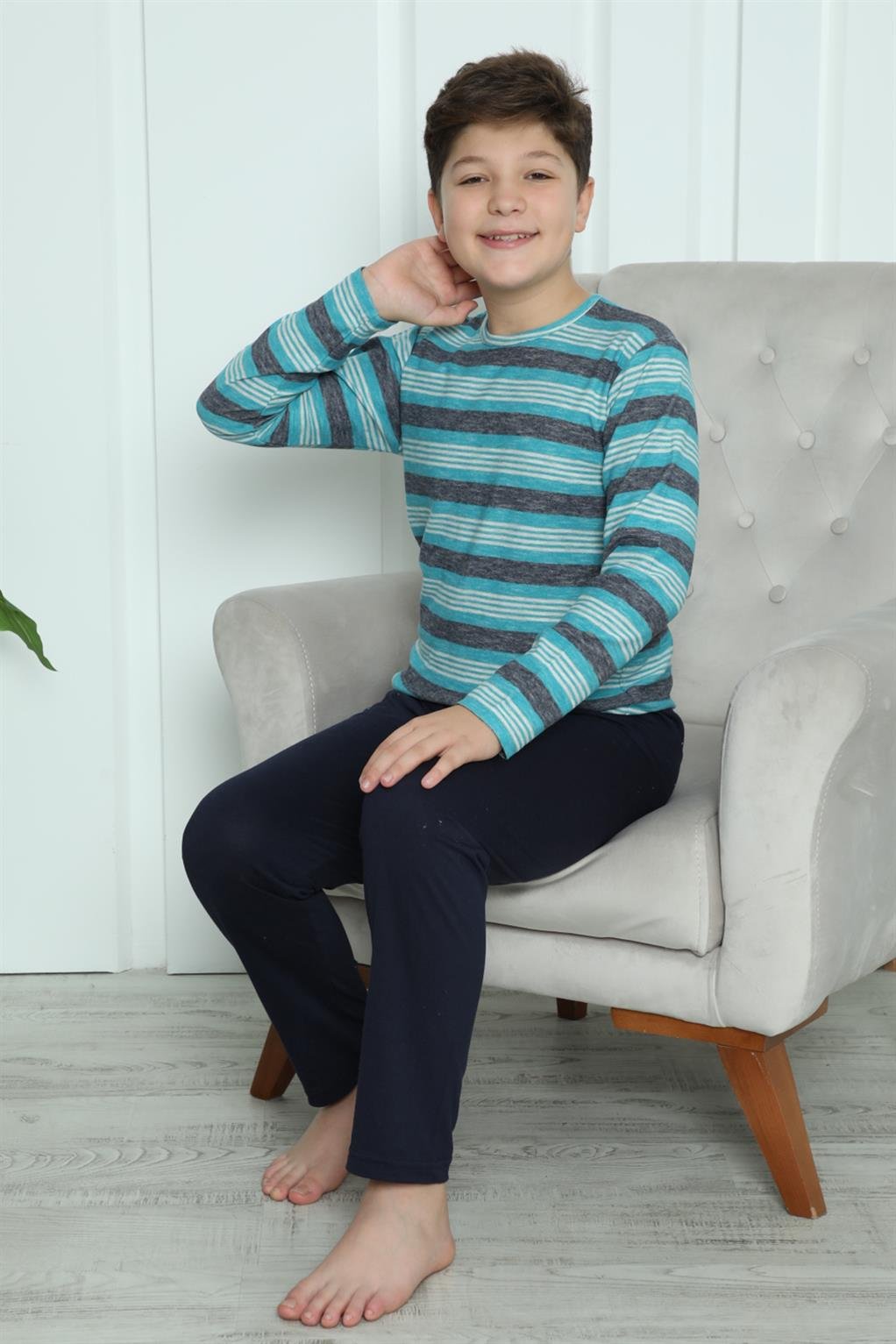 Akbeniz Erkek Çocuk Penye Pijama Takım 20413