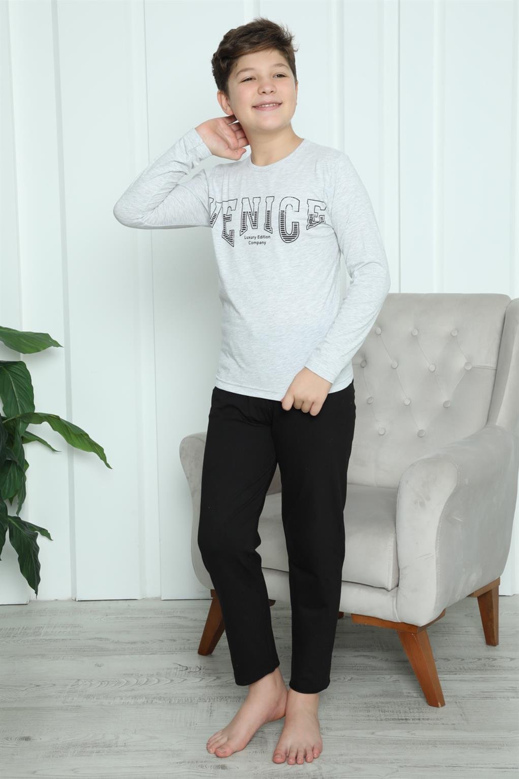 Akbeniz Erkek Çocuk Penye Pijama Takım 20417