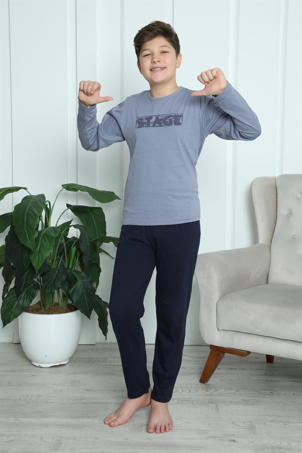 Akbeniz Erkek Çocuk Penye Pijama Takım 20411