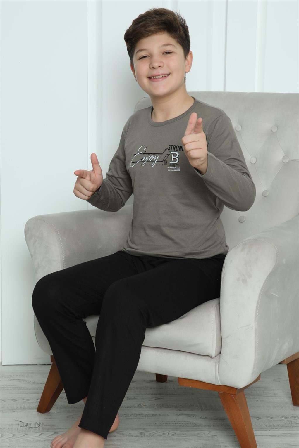 Akbeniz Erkek Çocuk Penye Pijama Takım 20418