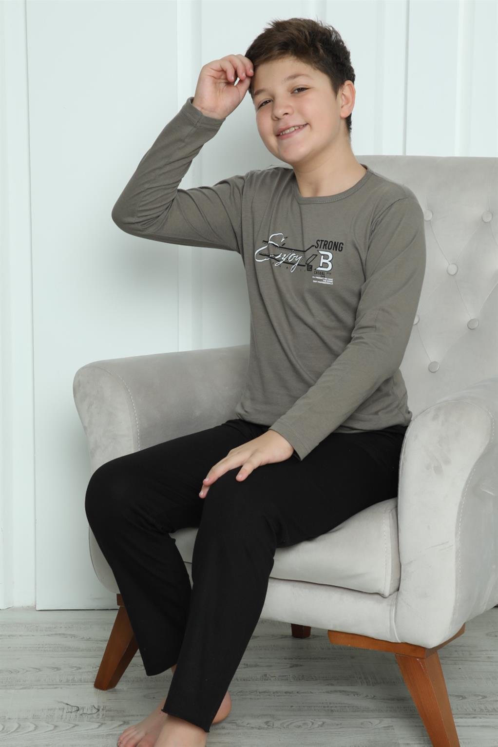 Akbeniz Erkek Çocuk Penye Pijama Takım 20418