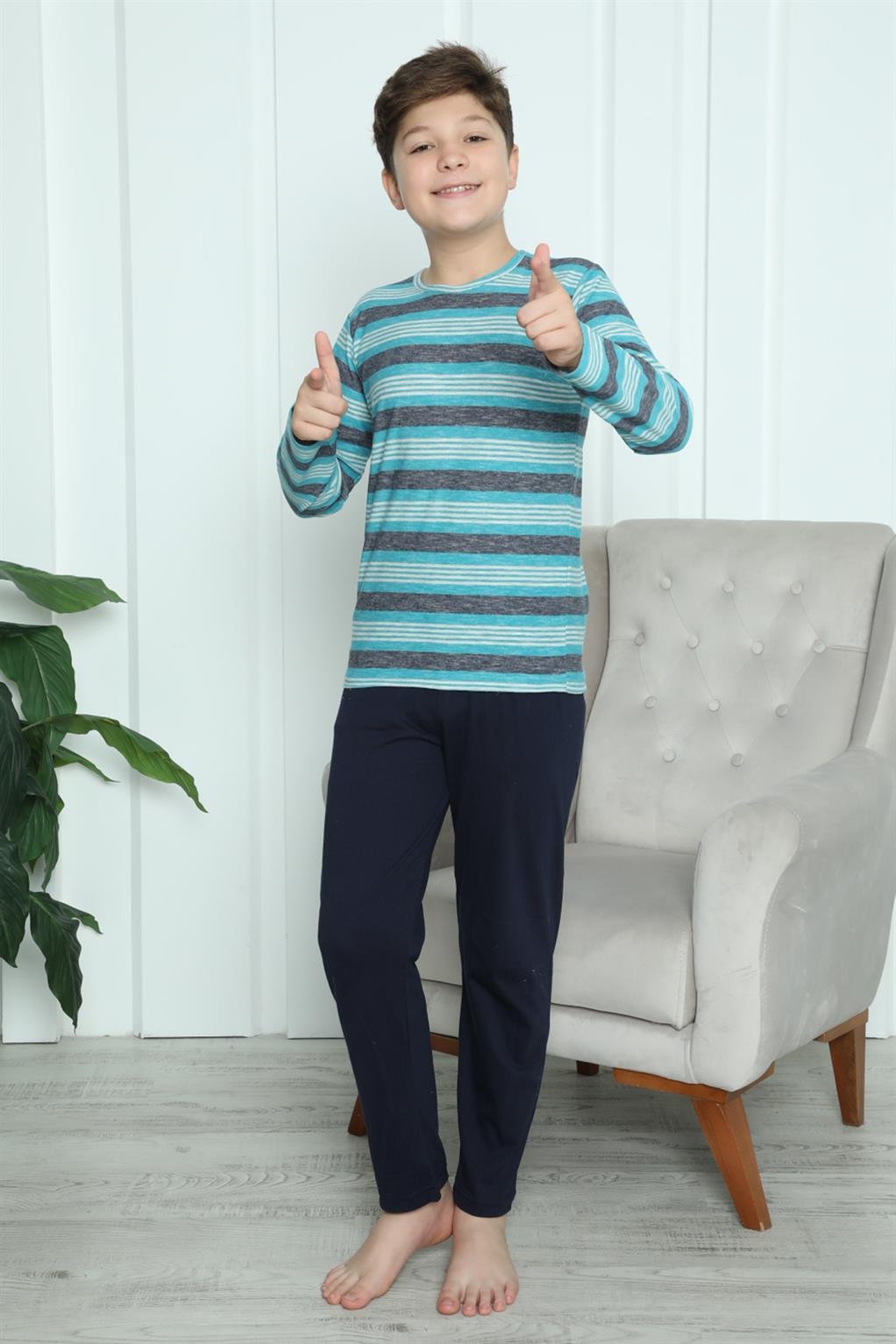 Akbeniz Erkek Çocuk Penye Pijama Takım 20413