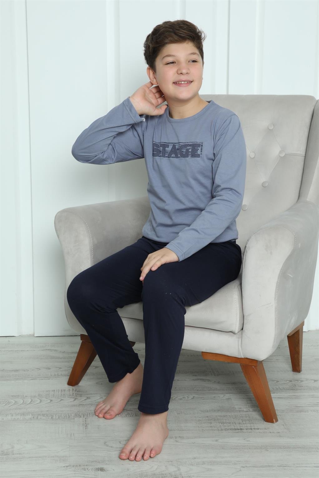 Akbeniz Erkek Çocuk Penye Pijama Takım 20411