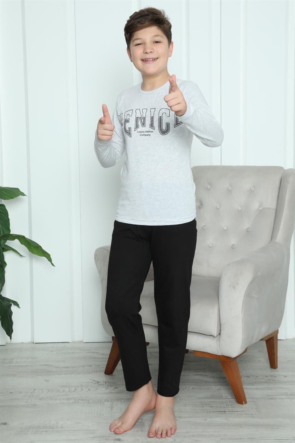 Akbeniz Erkek Çocuk Penye Pijama Takım 20417