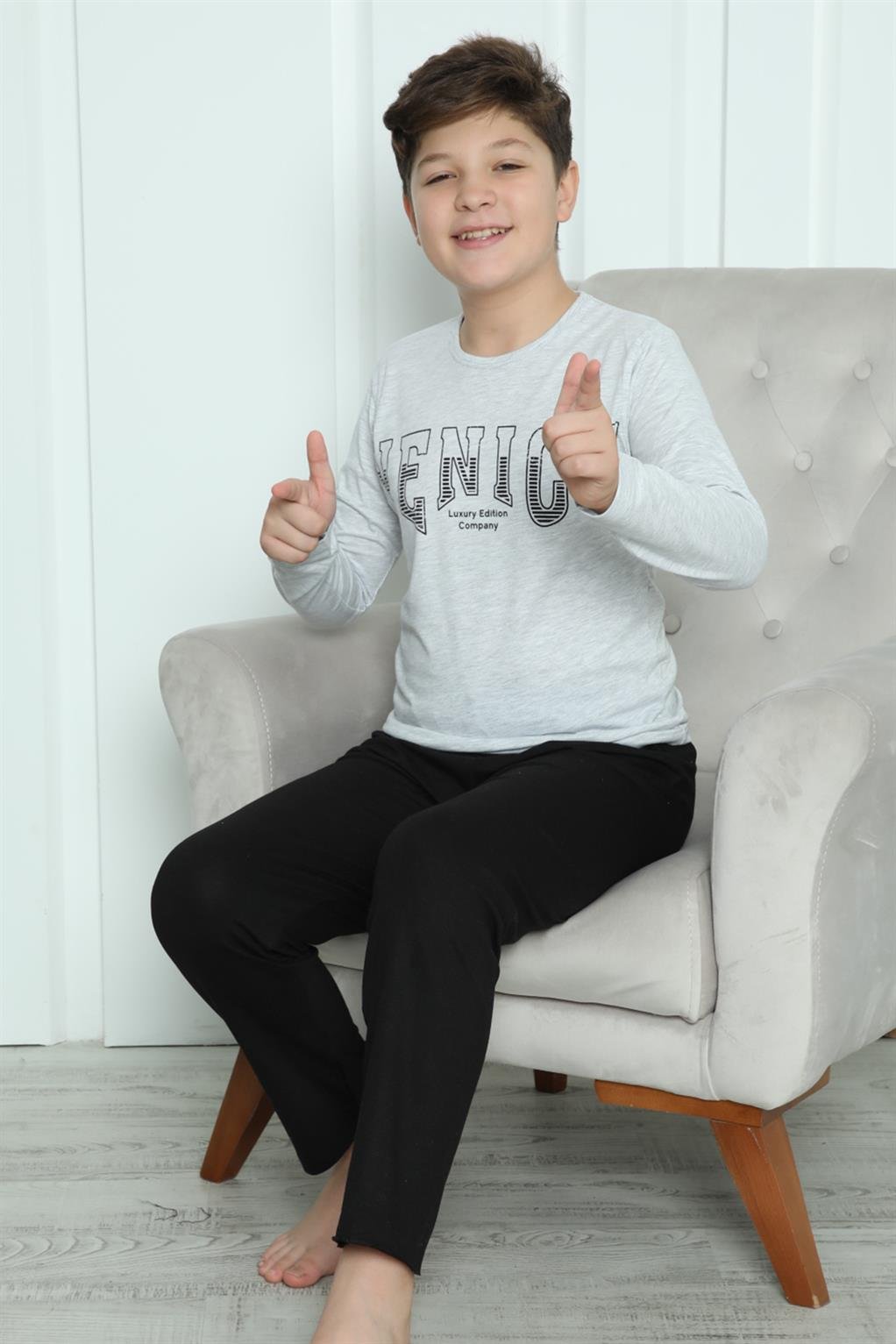 Akbeniz Erkek Çocuk Penye Pijama Takım 20417