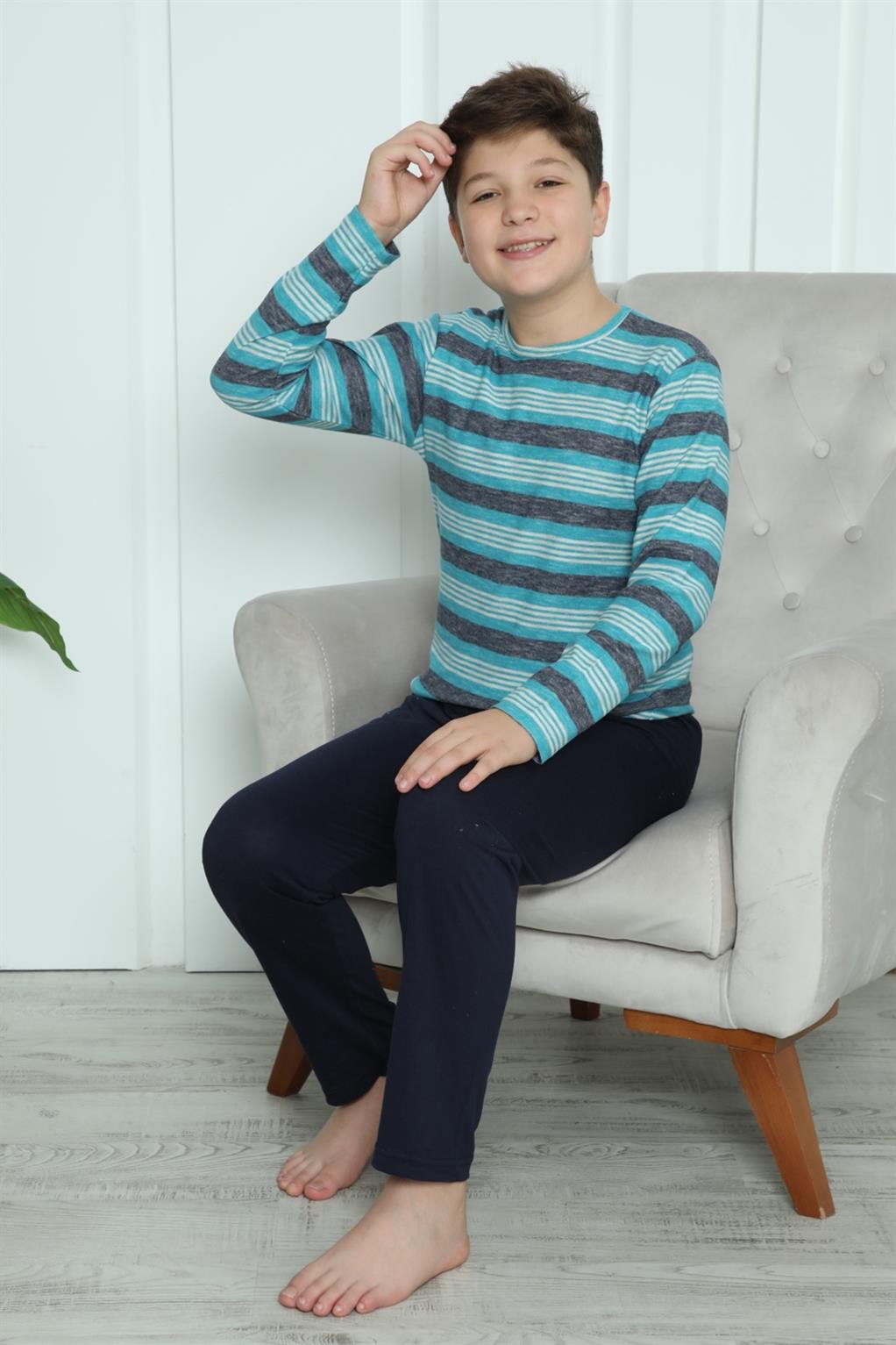 Akbeniz Erkek Çocuk Penye Pijama Takım 20413