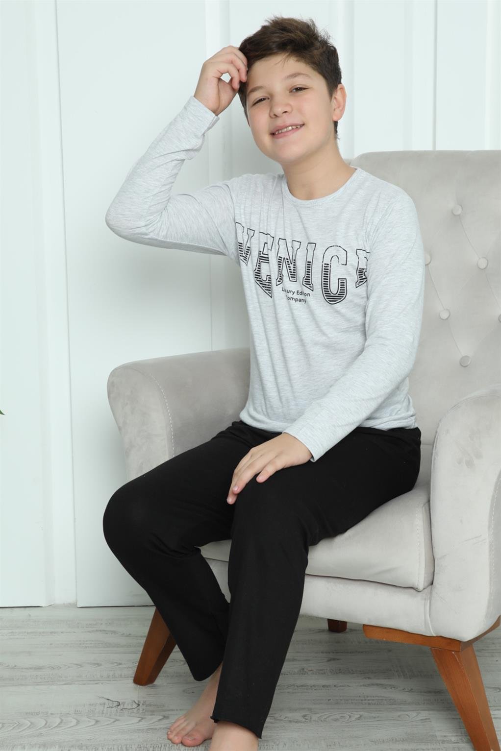 Akbeniz Erkek Çocuk Penye Pijama Takım 20417