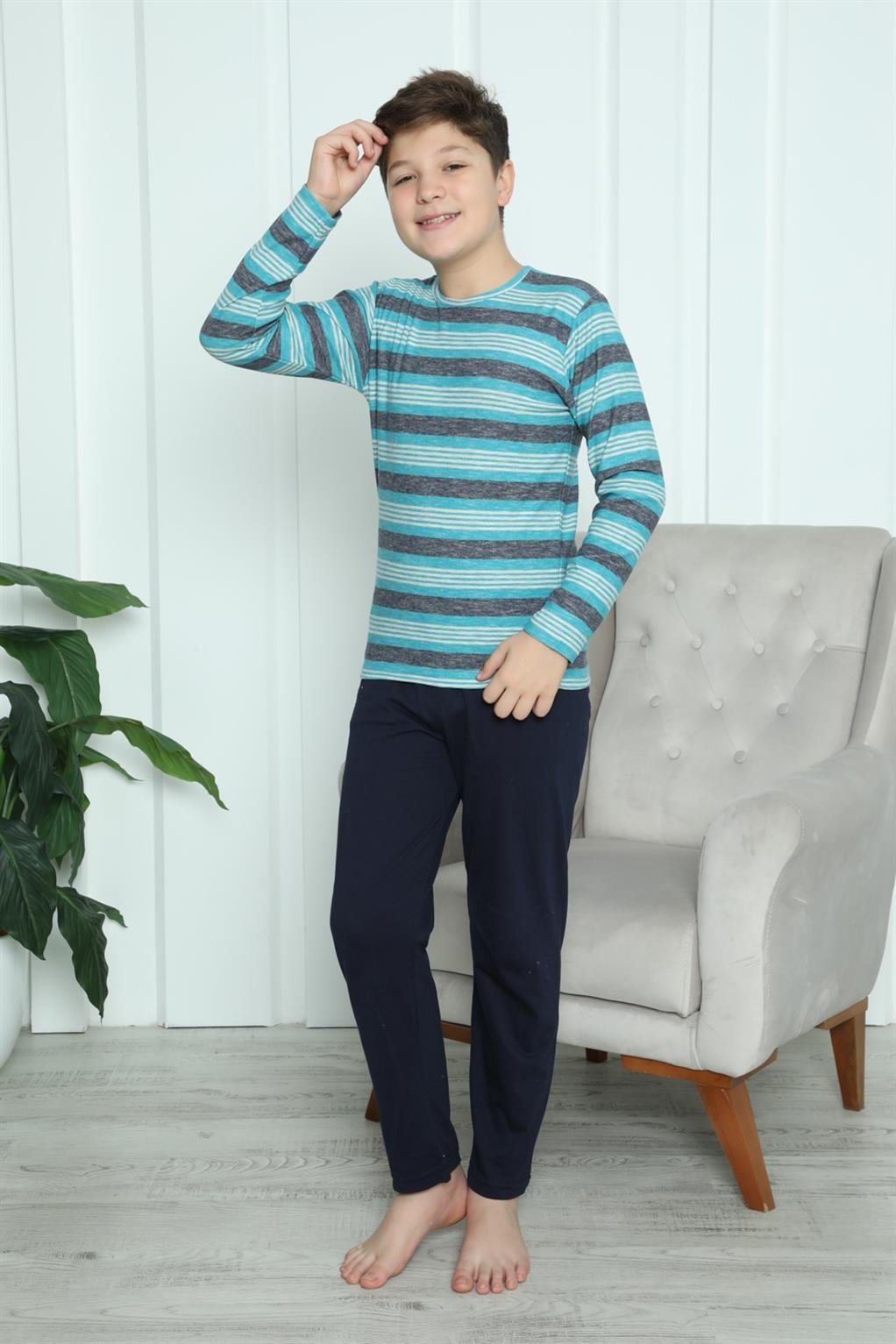 Akbeniz Erkek Çocuk Penye Pijama Takım 20413