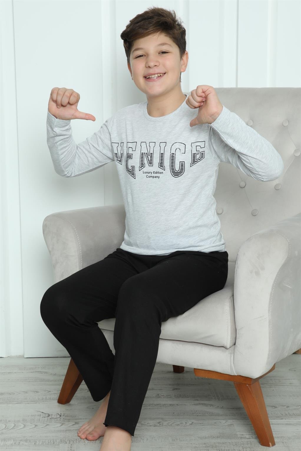 Akbeniz Erkek Çocuk Penye Pijama Takım 20417