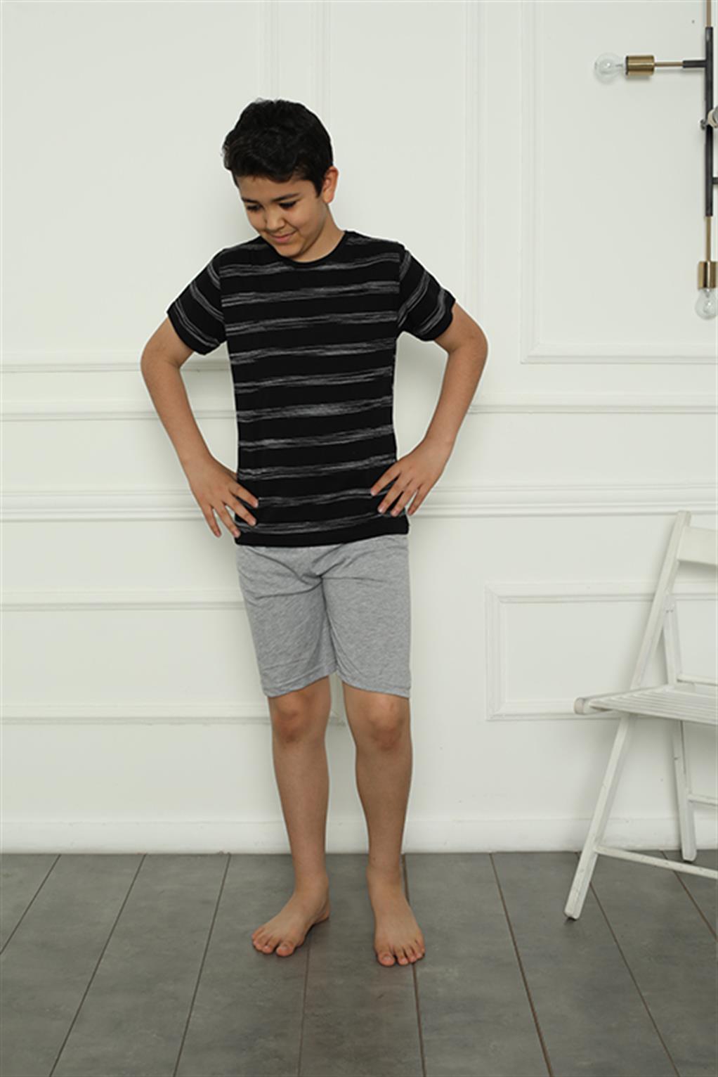 Akbeniz Erkek Çocuk Penye Şortlu Pijama Takım 20392