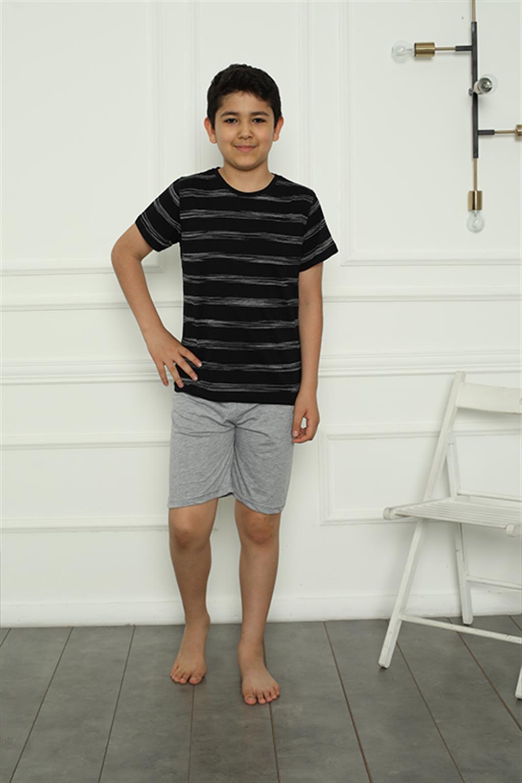Akbeniz Erkek Çocuk Penye Şortlu Pijama Takım 20392