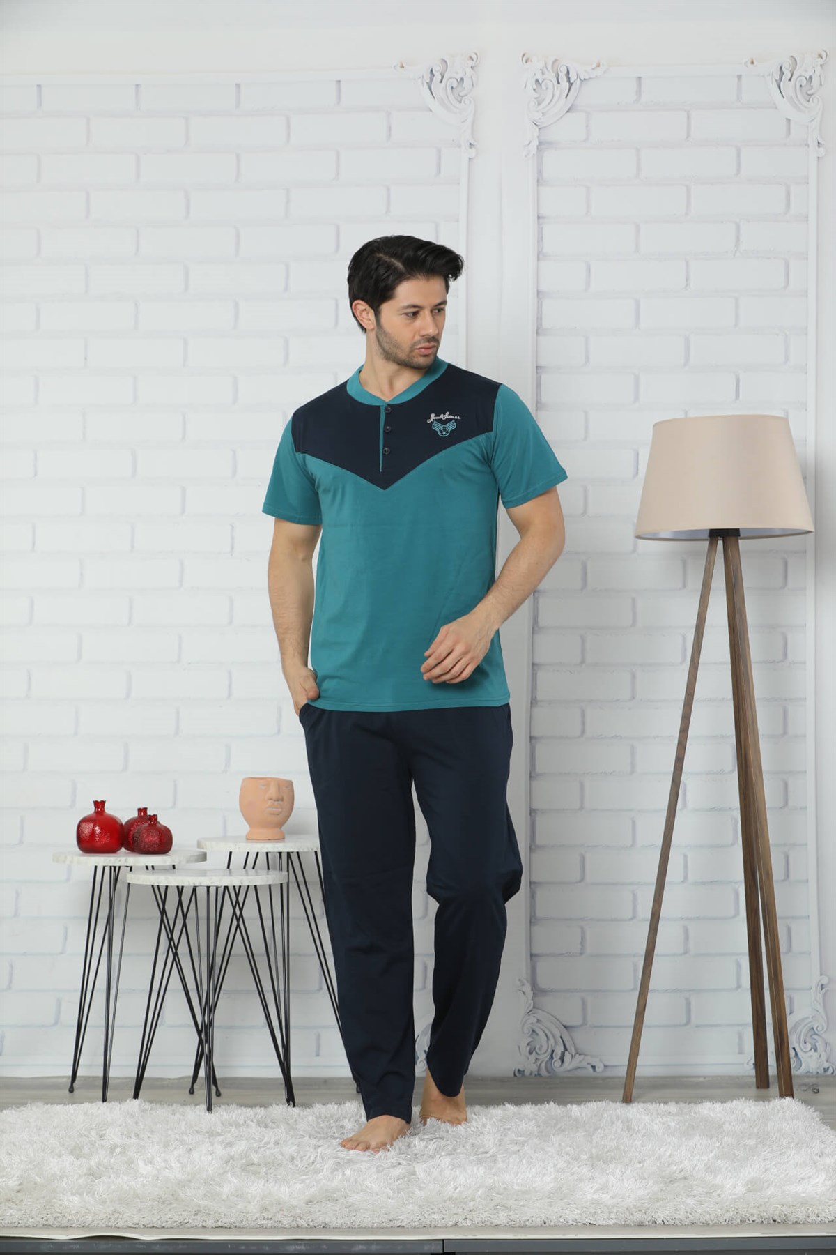 Akbeniz Erkek Lacivert Pijama Takım 6635