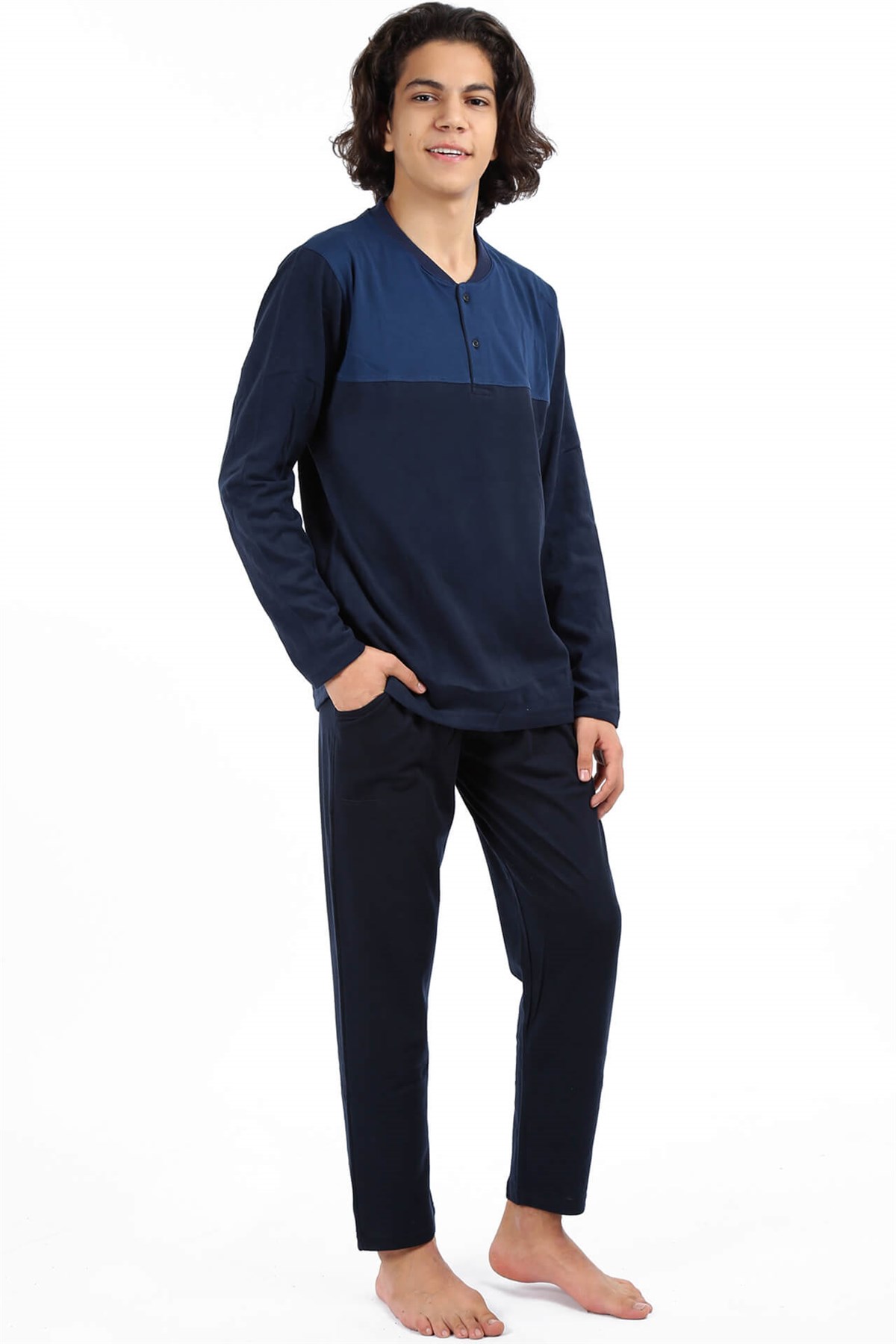 Akbeniz Erkek Lacivert Pijama Takım 6694