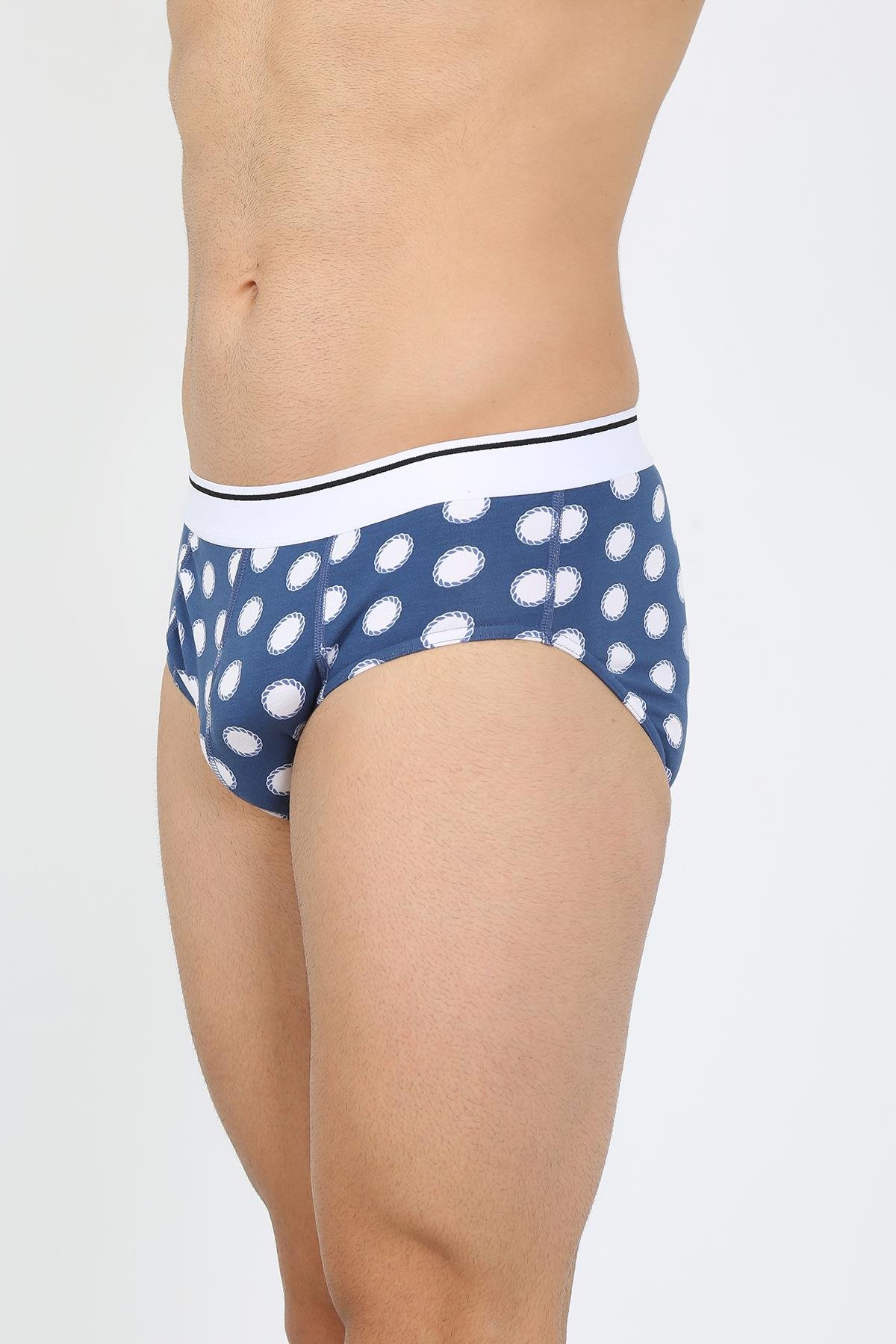 Akbeniz Erkek Pamuk 3lü Desenli Likralı Slip 40121