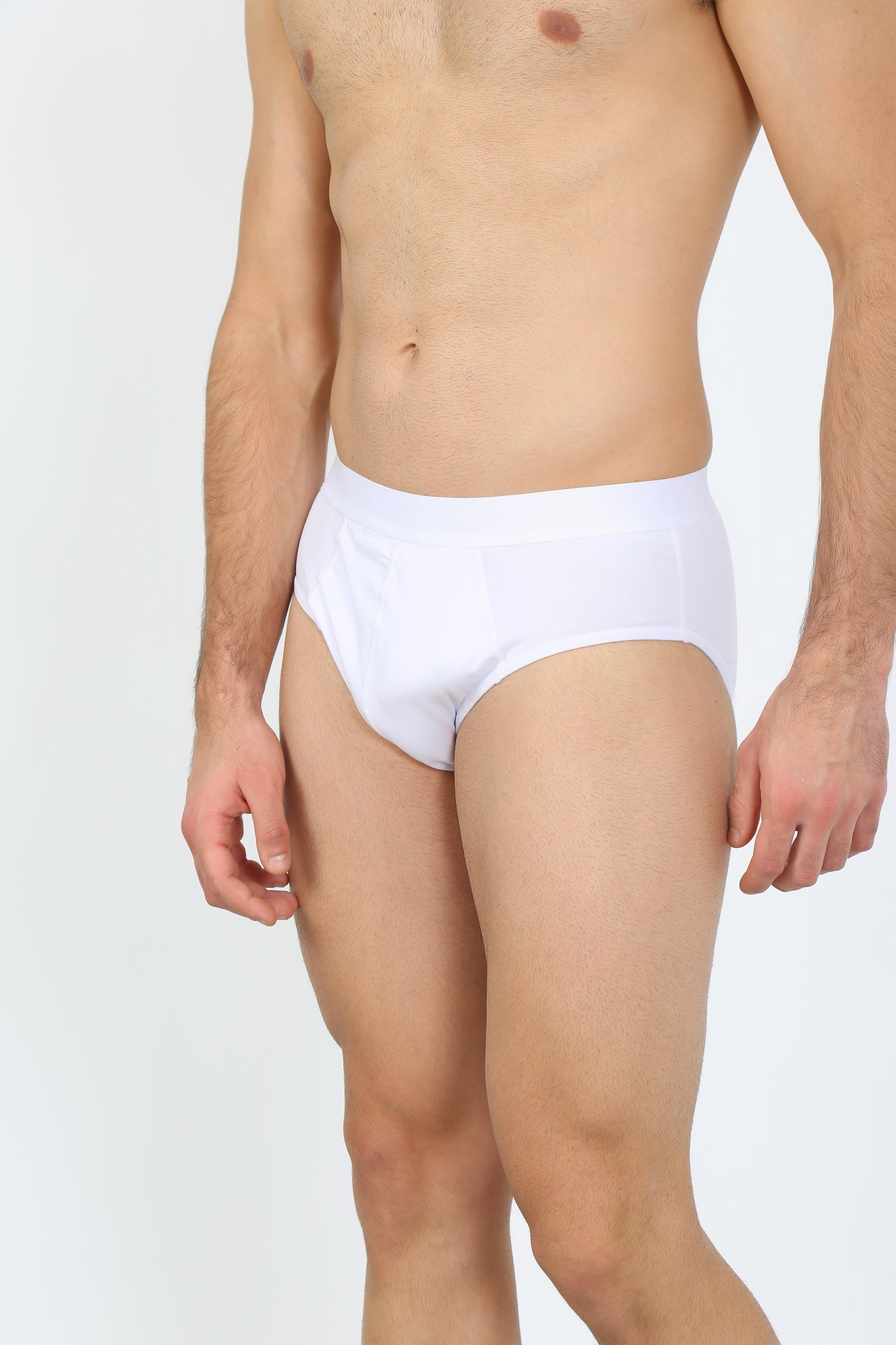 Akbeniz Erkek Pamuk 3lü Siyah Beyaz Laci Likralı Slip 40122