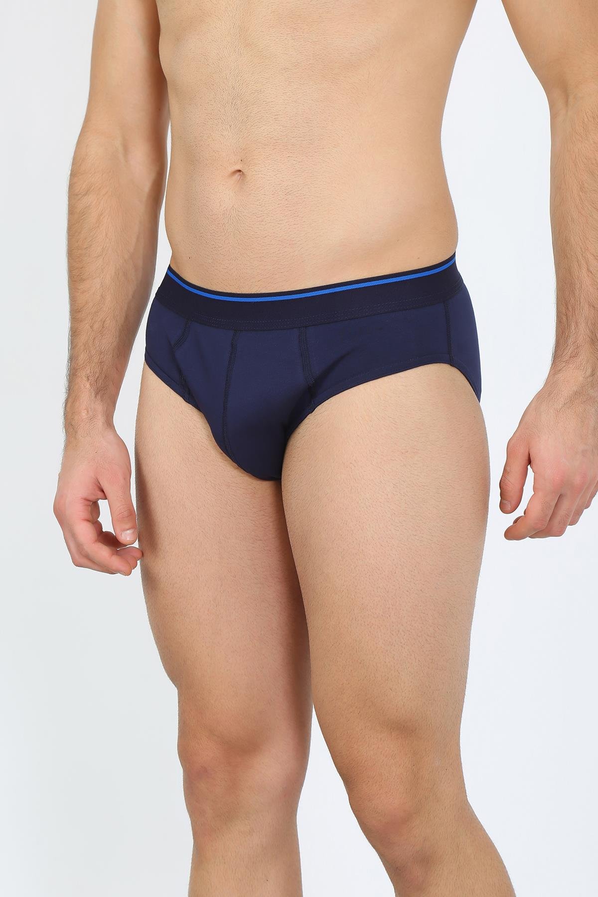 Akbeniz Erkek Pamuk 3lü Siyah Beyaz Laci Likralı Slip 40122