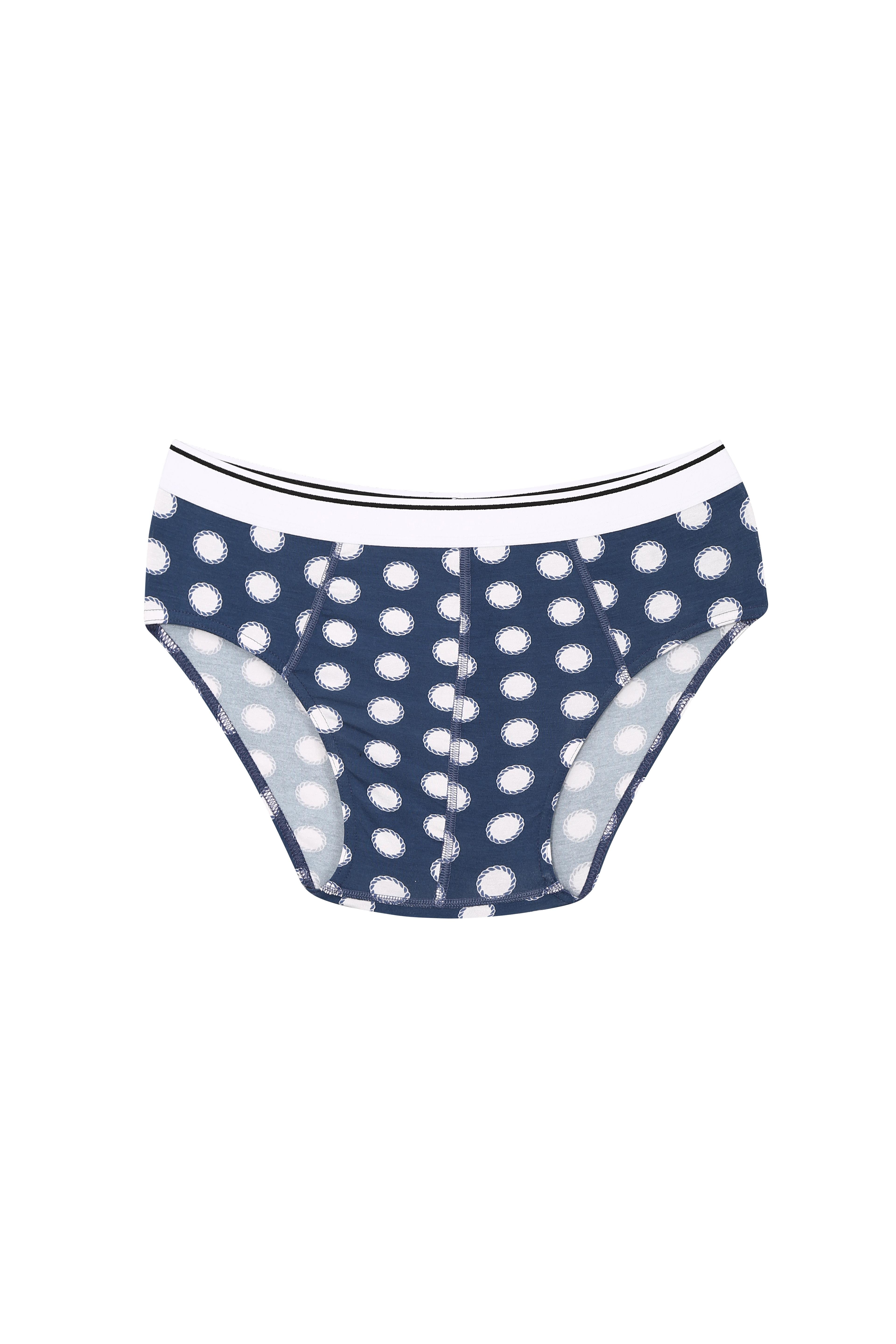 Akbeniz Erkek Pamuk Desenli Likralı Slip Lacivert 40131 