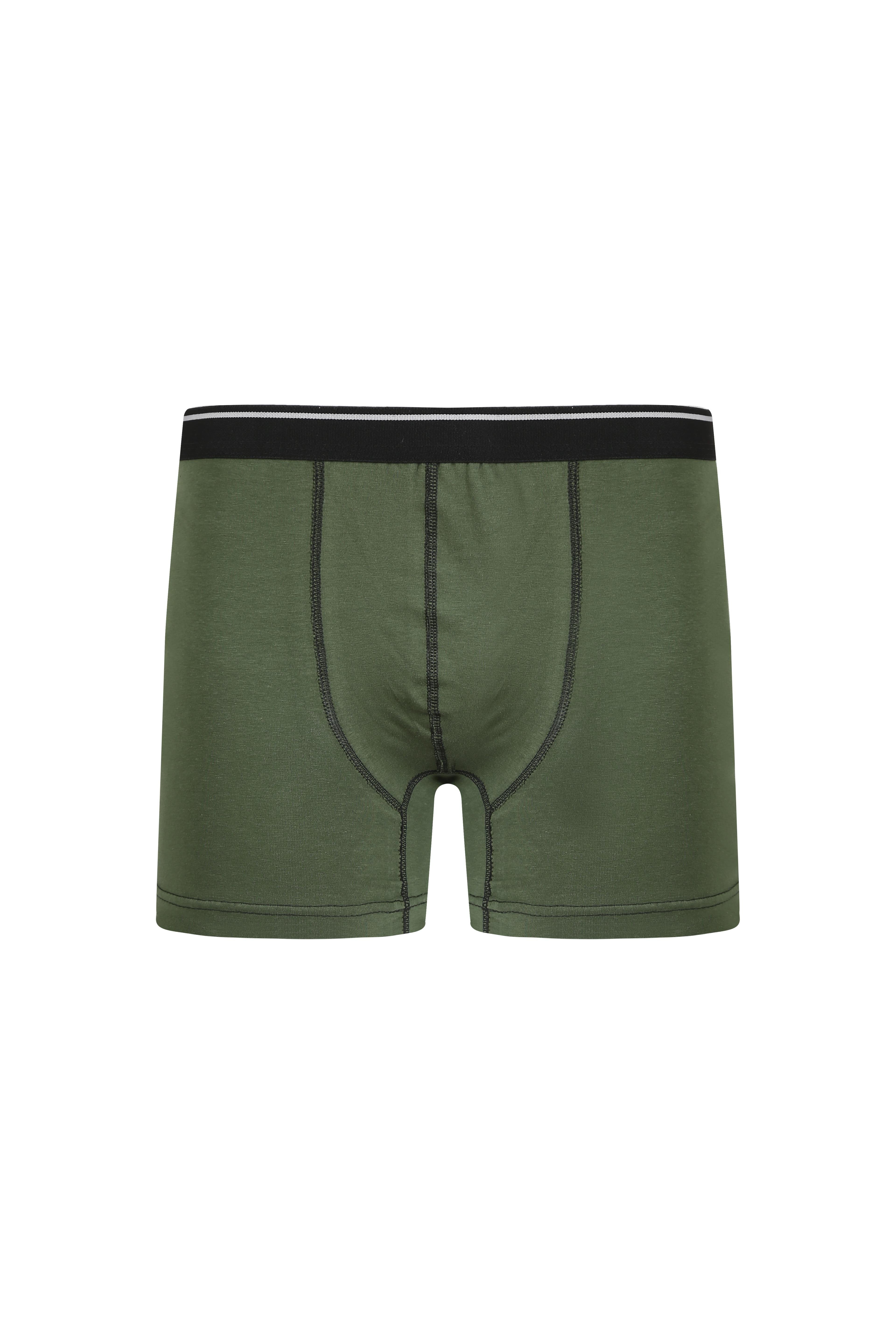 Akbeniz Erkek Pamuk Likralı Boxer Haki 40133