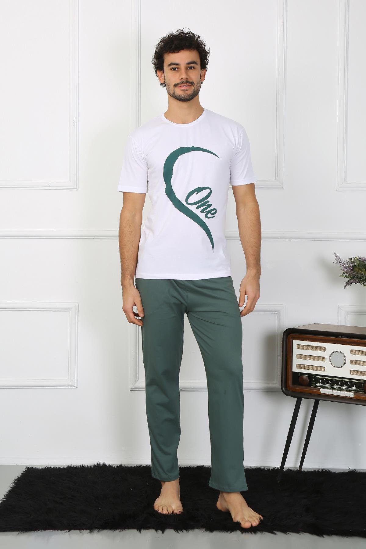 Akbeniz Erkek Pamuk Penye Sevgili Kombini Pijama Takımı Beyaz 50127 Tek Takım Fiyatıdır