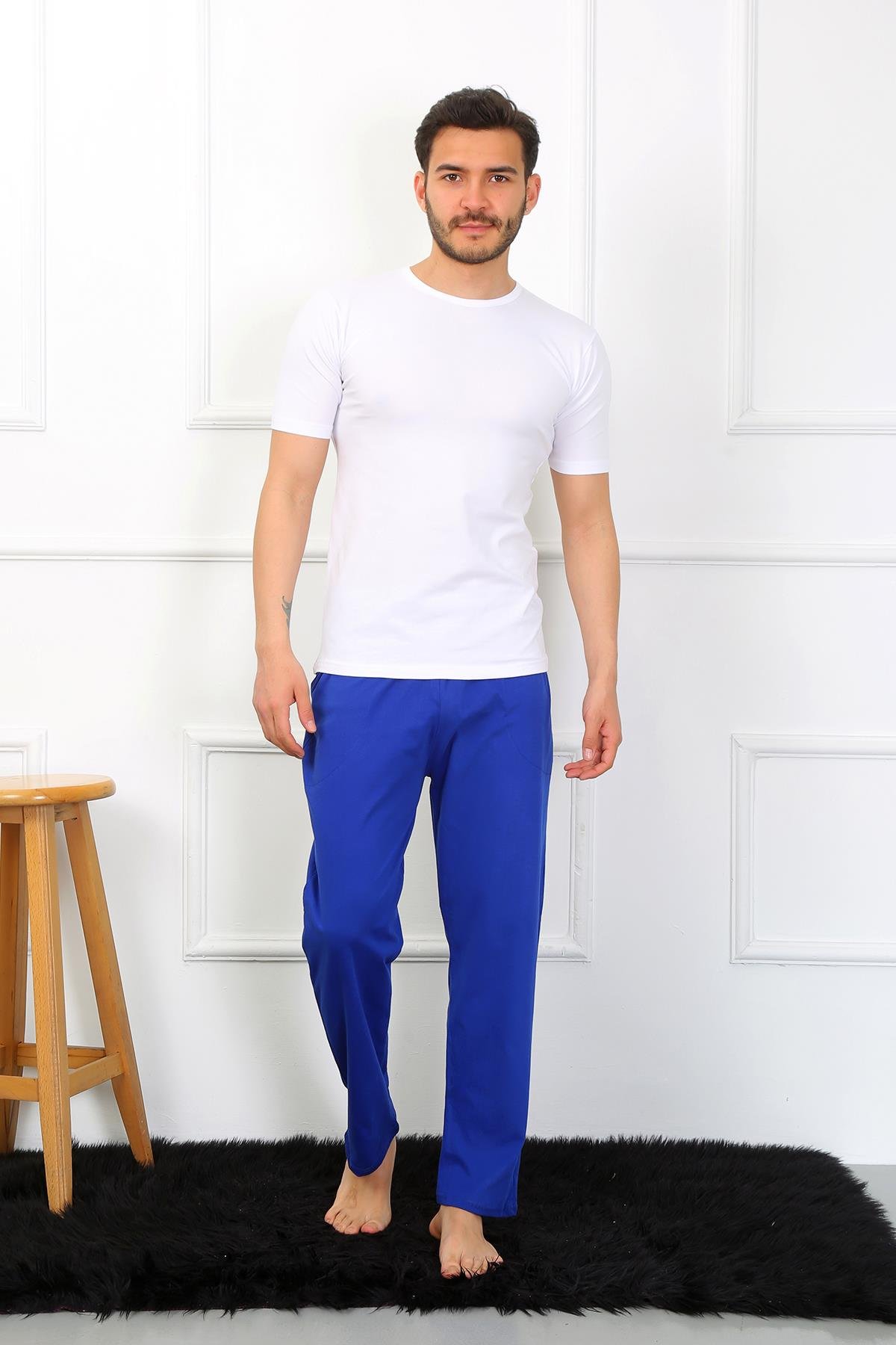 Akbeniz Erkek Pamuk Saks Tek Alt Pijama 27495