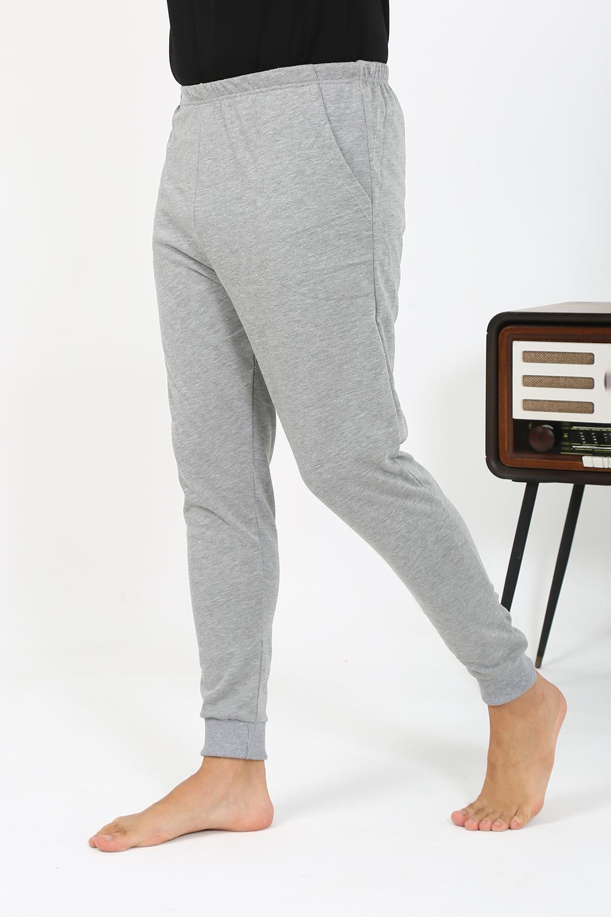 Akbeniz Erkek Pamuk Tek Alt Pijama Gri 27551