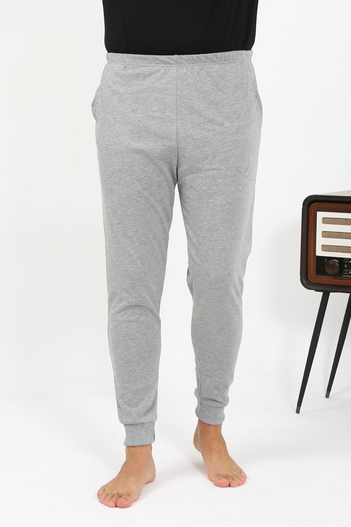 Akbeniz Erkek Pamuk Tek Alt Pijama Gri 27551