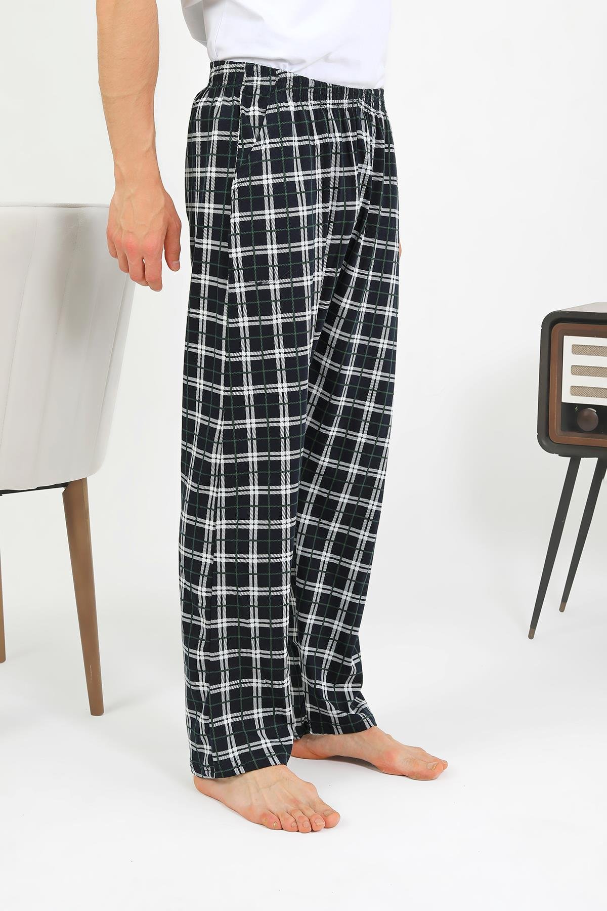 Akbeniz Erkek Pamuk Tek Alt Pijama Lacivert 27562