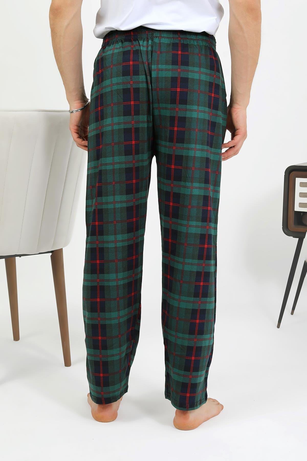 Akbeniz Erkek Pamuk Tek Alt Pijama Yeşil 27562